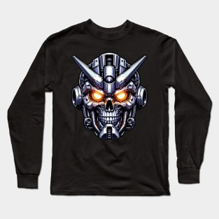 Biomech Skull S01 D50 Long Sleeve T-Shirt